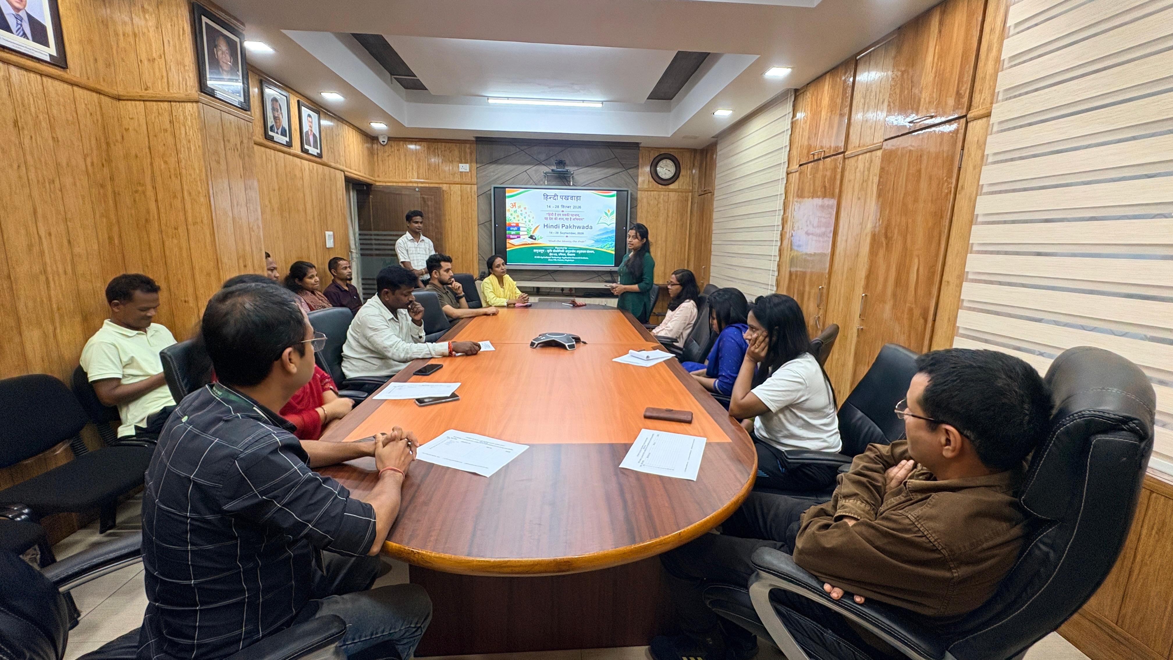 Hindi Pakhwara 2026 was organized from 14th to 28th September 2026 at ICAR–ATARI, Zone–VII, Umiam